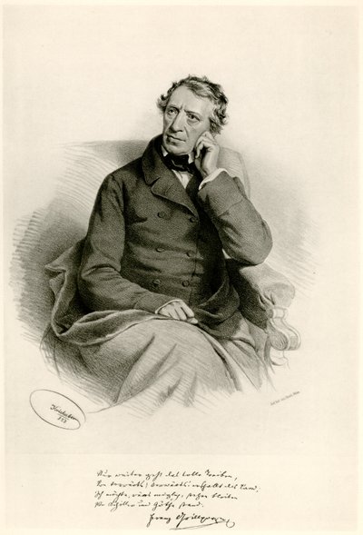 Franz Grillparzer, 1884-90 (fototyp) av German School