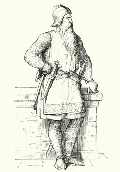 Frederick Barbarossa, kung av Tyskland och Italien och den helige romerske kejsaren (gravyr) av German School