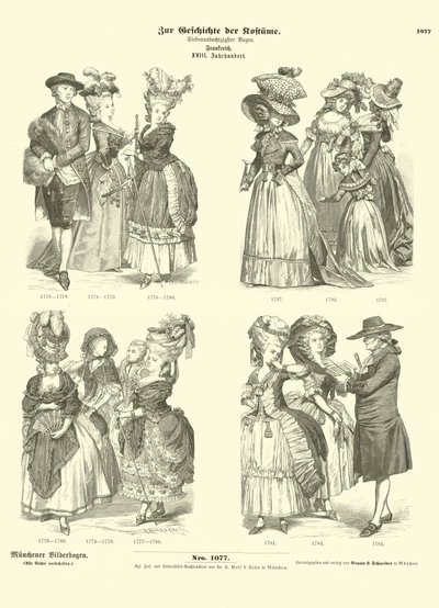 Franska dräkter, 1700-tal av German School