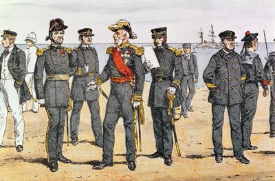 Franska marinuniformer, sent 1800-tal av German School