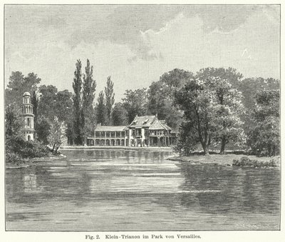 Trädgårdsdesign: Petit Trianon, Versailles, Frankrike (gravyr) av German School