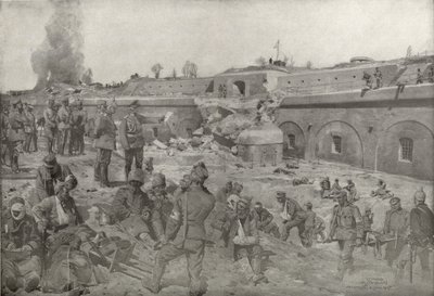 Generalfältmarskalk von Mackensen besöker Augen Fort av Przemysl av German School