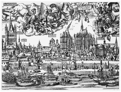Allmän syn på Köln, 1531 av German School