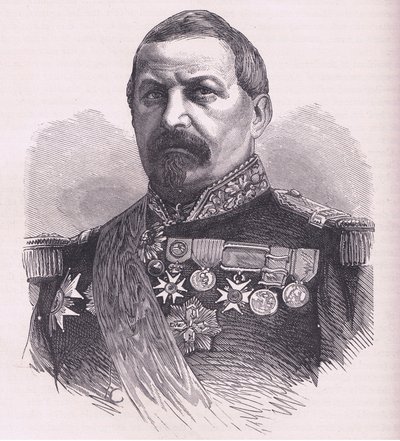 General Vinoy, Cassells historia om kriget mellan Frankrike och Tyskland publicerad av Cassell and Company Limited, ca 1890 (lito) av German School