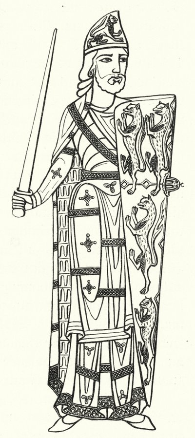 Geoffrey Plantagenet, greve av Anjou (gravyr) av German School