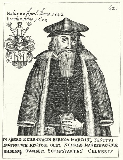 Georg Rollenhagen, tysk dramatiker (gravyr) av German School