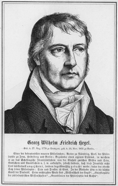 Georg Wilhelm Friedrich Hegel (gravyr) av German School