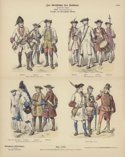 tyska och österrikiska militäruniformer av German School