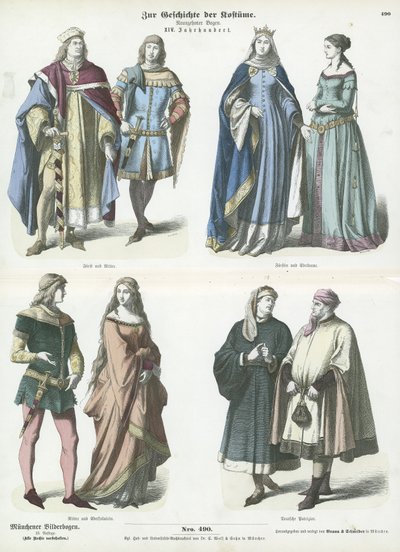Tyska dräkter, 1300-talet av German School
