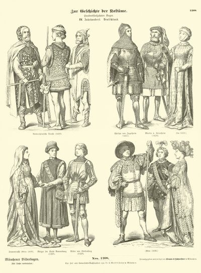 Tyska dräkter, 1400-talet av German School
