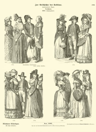 Tyska dräkter, 1700-tal av German School