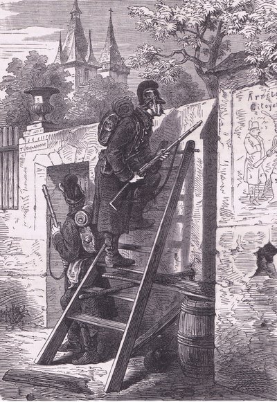 Tyskt utforskande parti, Cassells historia om kriget mellan Frankrike och Tyskland publicerad av Cassell and Company Limited, ca 1890 (litho) av German School