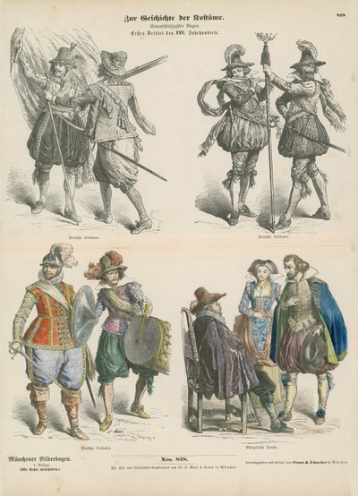 Tyska militär- och borgerliga dräkter, tidigt 1600-tal av German School
