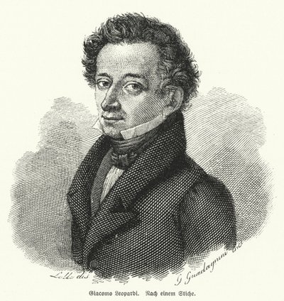 Giacomo Leopardi, italiensk filosof, poet och filolog av German School