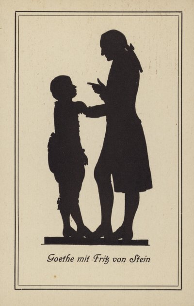 Goethe med Fritz von Stein (litografi) av German School
