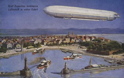 Graf Ferdinand von Zeppelins luftskepp under flygning av German School