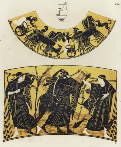 Grekisk vasmålning (färg litho) av German School