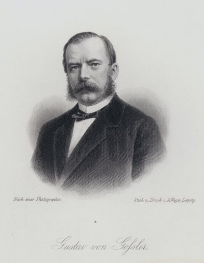 Gustav von Gossler, tysk advokat och administratör (gravyr) av German School