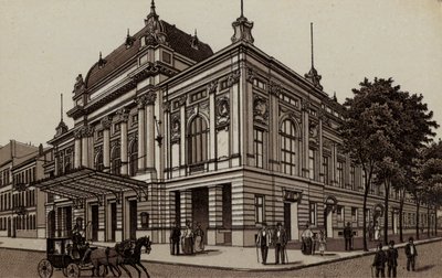 Hamburg: Deutsches Schauspielhaus, Tyska teatern (litho) av German School