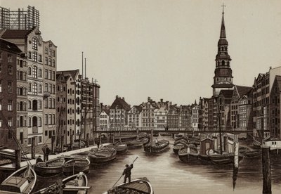 Hamburg: Reimers-Fleet, Reimers Fleet (litho) av German School