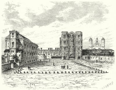 Hampton Court Palace, Richmond upon Thames (gravyr) av German School