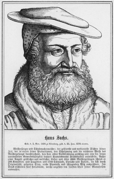 Hans Sachs (gravyr) av German School