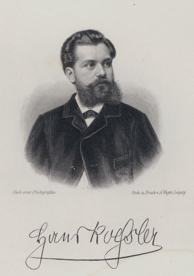 Hans von Koessler, tysk, kompositör, dirigent och musiklärare (gravyr) av German School