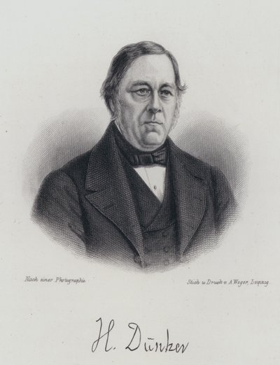 Heinrich Duentzer, tysk filolog och litteraturhistoriker (gravyr) av German School