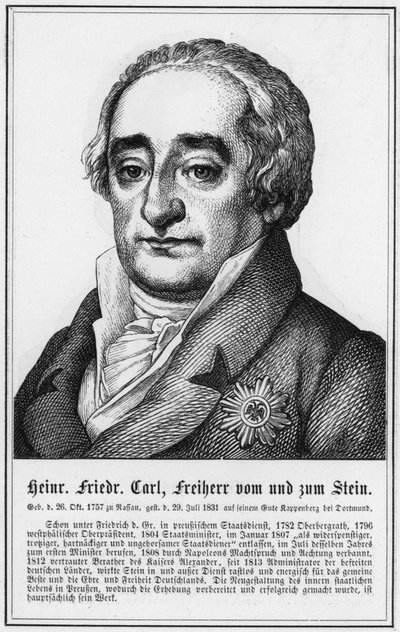 Heinrich Friedrich Carl, Freiherr von und zum Stein (gravyr) av German School