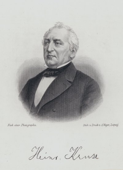 Heinrich Kruse, tysk dramatiker och publicist (gravyr) av German School