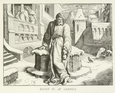 Henrik IV i Canossa av German School