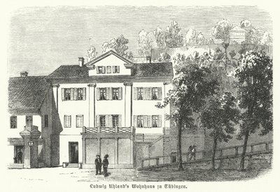 Hem för den tyske poeten, filologen och litteraturhistorikern Ludwig Uhland, Tübingen av German School