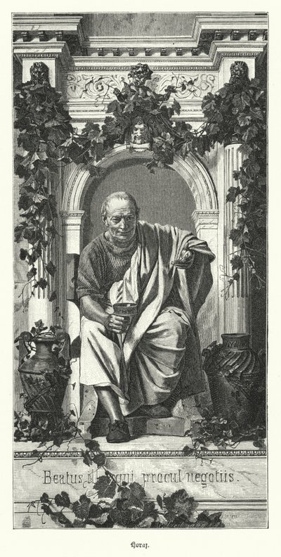 Horace, romersk poet (gravyr) av German School