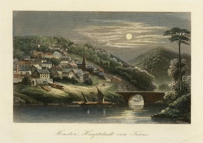 Houston, huvudstad i Texas, ca 1845-1850 av German School