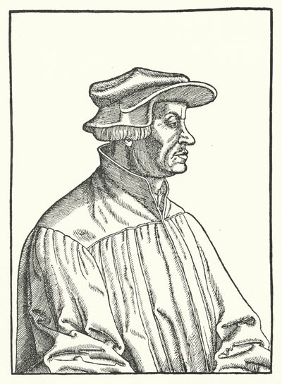Huldrych Zwingli, schweizisk protestantisk reformator (gravyr) av German School