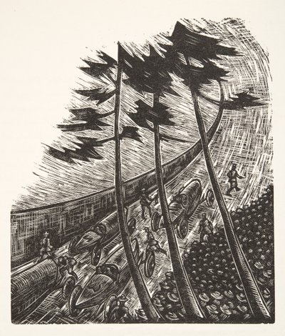 Illustration från Styl, pub.1922 (pochoirtryck) av German School