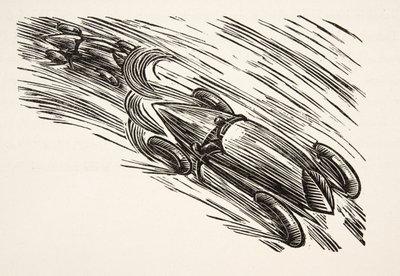 Illustration från Styl, pub.1922 (pochoirtryck) av German School