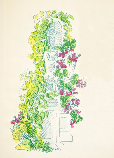 Illustration från Styl, pub.1922 (pochoirtryck) av German School