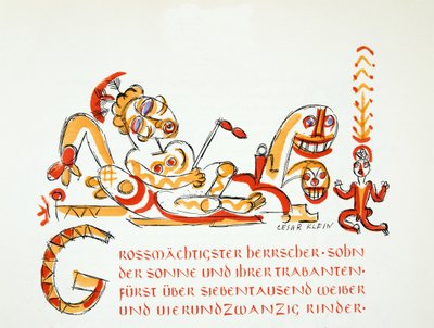 Illustration ur Styl, utg.1922 (pochoirtryck) av German School
