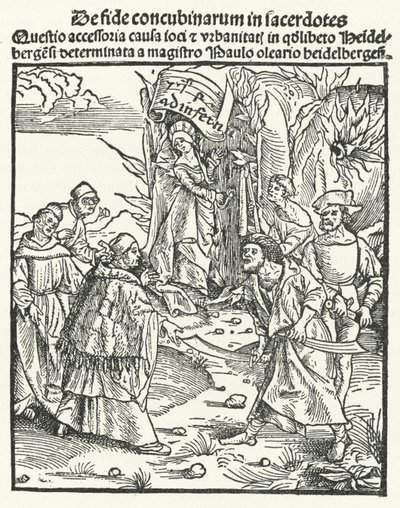 Illustration från ett verk av Jakob Wimpfeling (gravyr) av German School