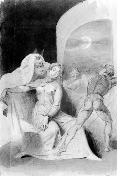 Illustration från Faust, 1800-talet av German School