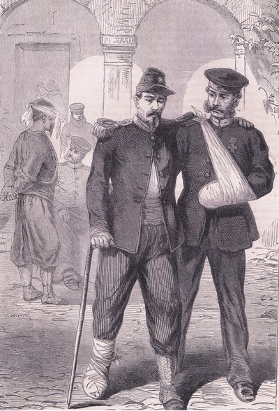På sjukhuset, Cassells historia om kriget mellan Frankrike och Tyskland publicerad av Cassell and Company Limited, ca 1890 (litho) av German School