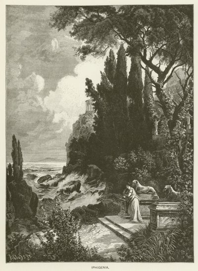 Iphigenia (gravyr) av German School