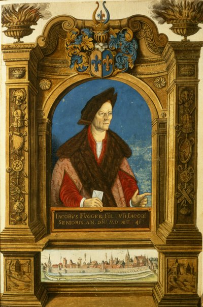 Jakob Fugger, från familjen Fuggers hemliga hedersbok av German School