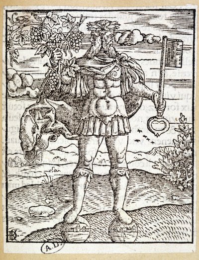 Janus (med en nyckel i ena handen och en vinranka i den andra) - Tyskland av German School