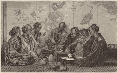 Japansk måltid (gravyr) av German School