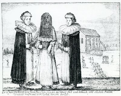 Judiskt bröllop (gravyr) av German School