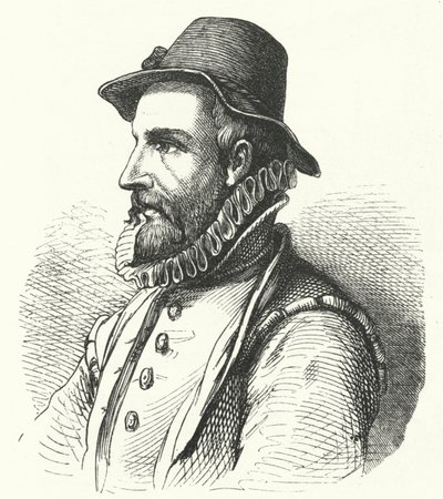 Johann Fischart, tysk författare och satiriker (gravyr) av German School