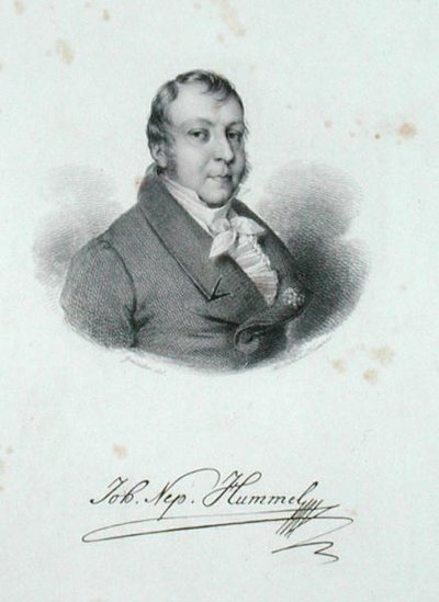 Johann Nepomuk Hummel (1778-1837) (gravyr) av German School