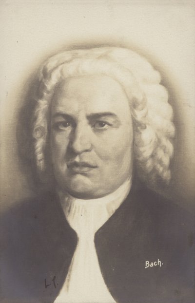 Johann Sebastian Bach, tysk kompositör, organist, cembalist, violist och violinist under barocken (1685-1750) av German School